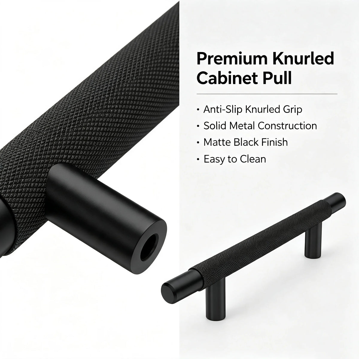 The Studio American Cabinet Bar Pull (10-Pack) — Matte Black