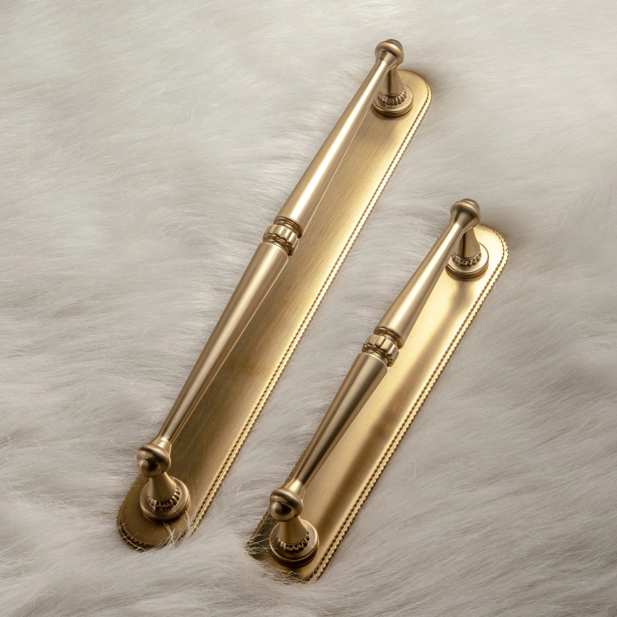 The Vintage Bar Backplate Cabinet Pull (Set of 2) — Brushed Brass