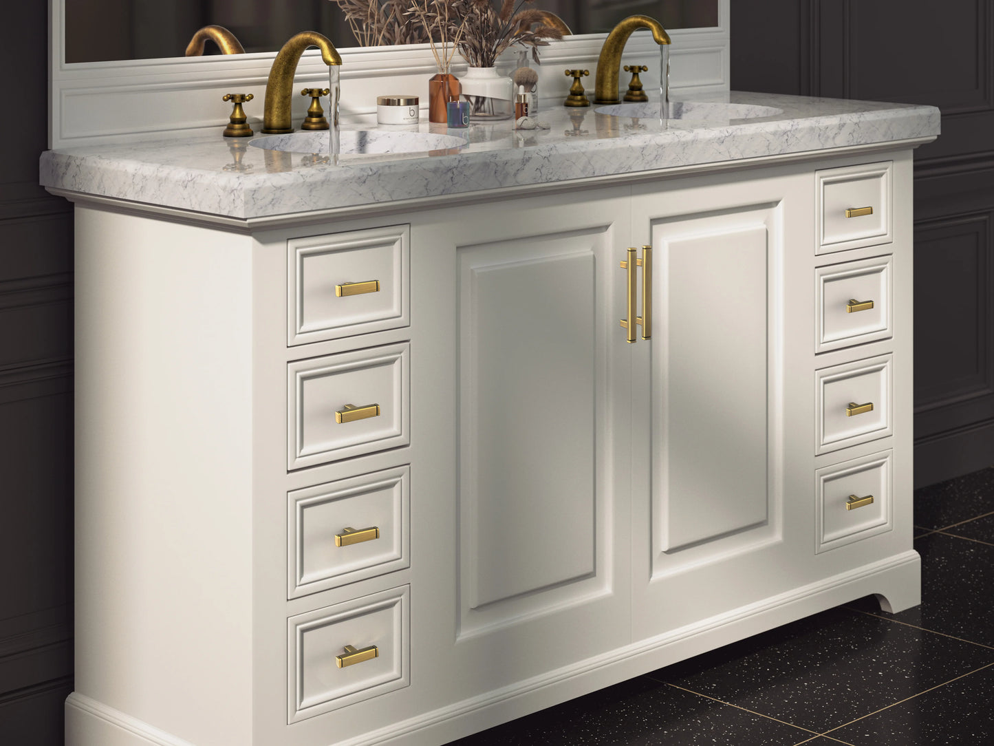 The Modern Multi-Size Cabinet Bar Pull (6-Pack) — Brushed Brass