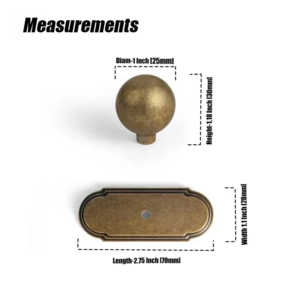 The Long Backplate Cabinet Pull (5") — Brushed Brass
