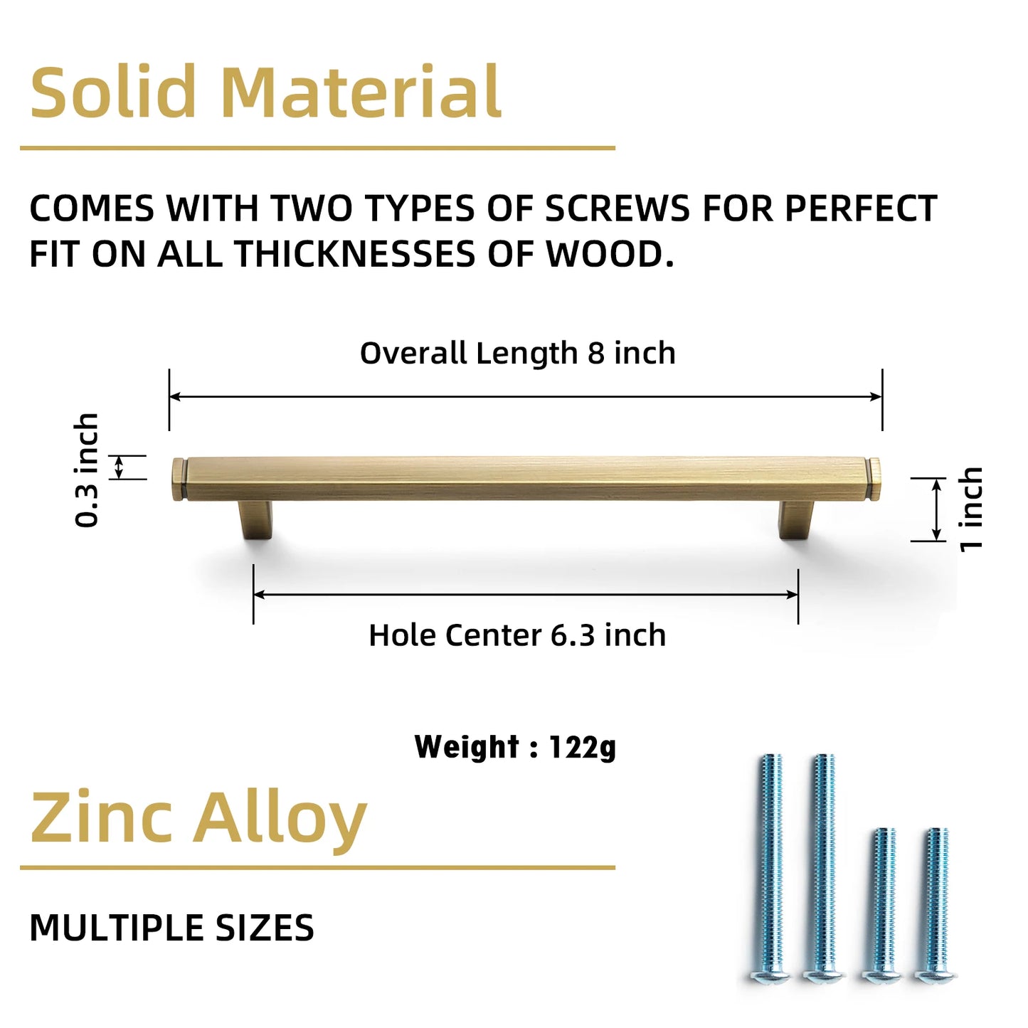 The Straight Drawer Bar Pull — Oil-Rubbed Bronze