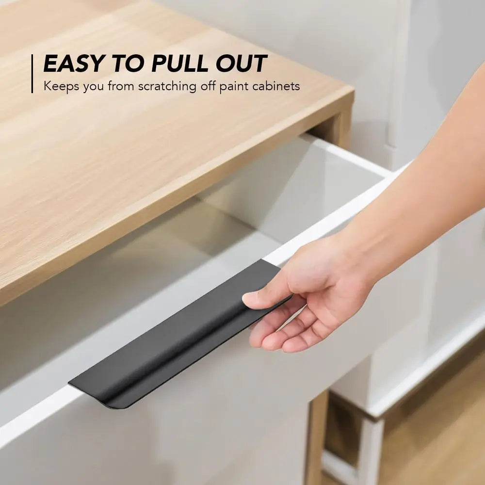 The Edge Pull Cabinet Handle (10-Pack), 5.9" — Matte Black