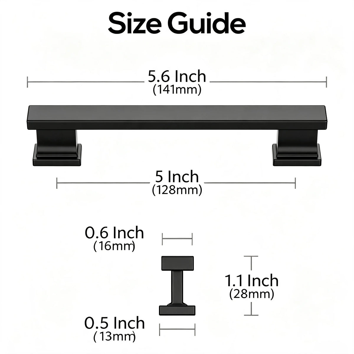 The Studio Contemporary Cabinet Bar Pull (10-Pack) — Matte Black