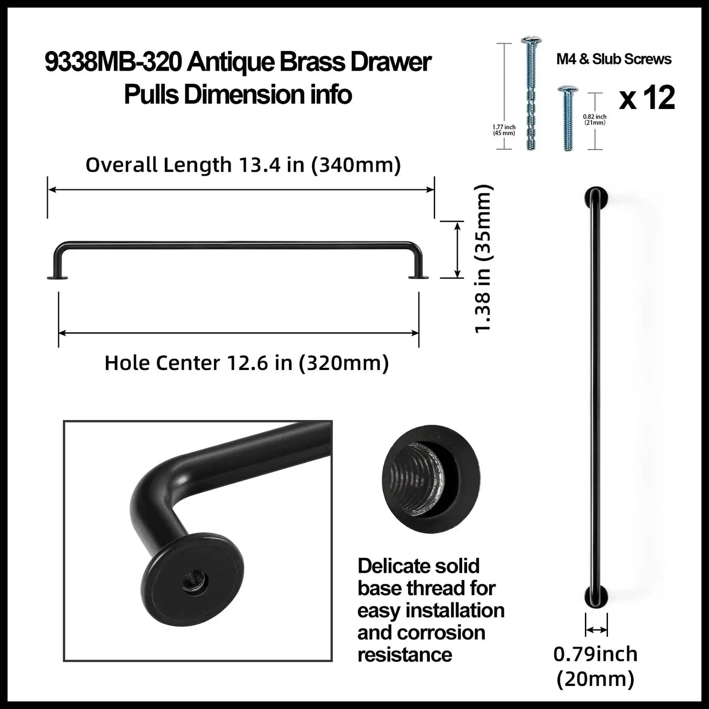 The Heritage Drawer Bar Pull — Satin Nickel