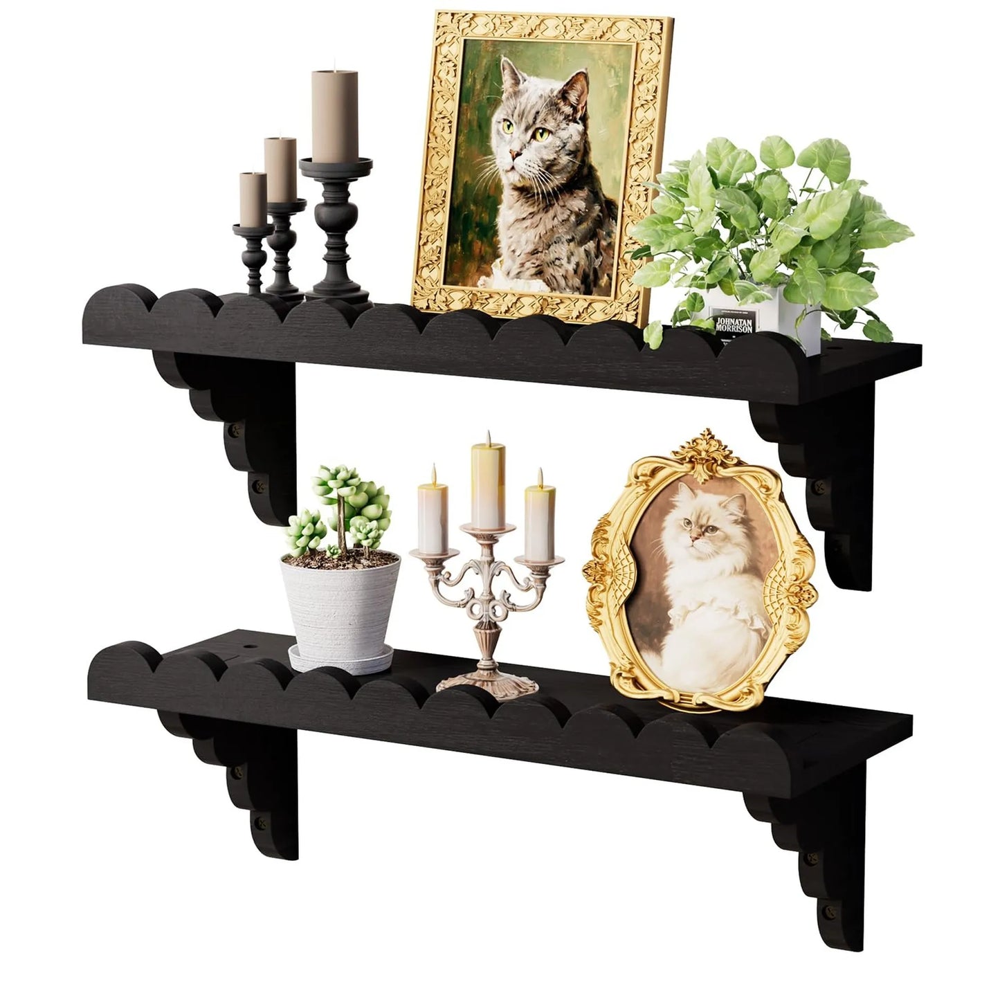 The Rustic Floating Wall Shelf — Natural Wood
