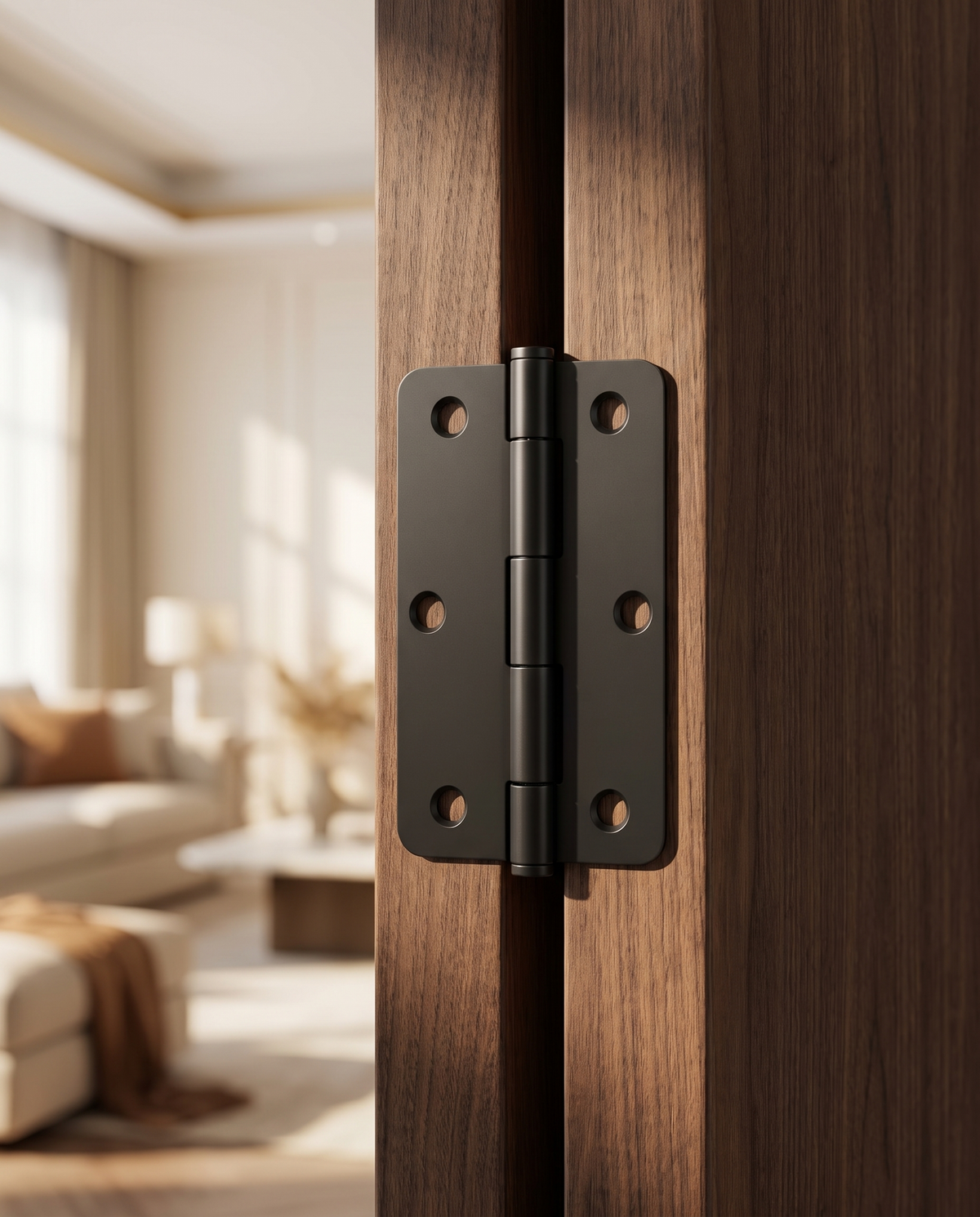 The Ball-Bearing Butt Hinge (Set of 30), 3.5" x 3.5" — Matte Black